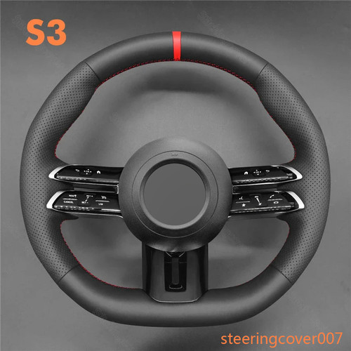 Genuine leather steering - steering, wheel